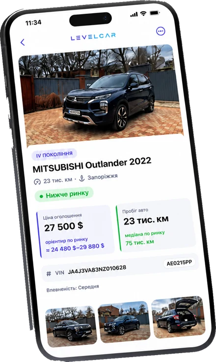 Застосунок LevelCAR — звіт по авто